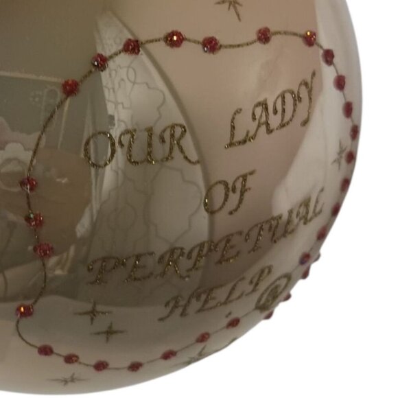 Klassics Our Lady Of Perpetual Help Glass Ornament With Glitter Accent 10cm - Picture 3 of 9
